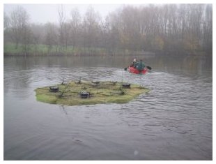 Towing island into position. &copy;V&nbsp;Greenwood