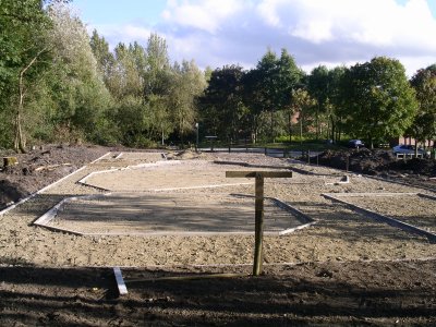 The playground, under construction.